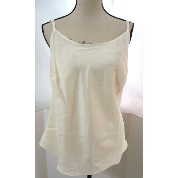 NWT New Ryllace 14 Silk Blouse Cami Ivory Off White Cream Tank Camisole Top Plus - Picture 1 of 12